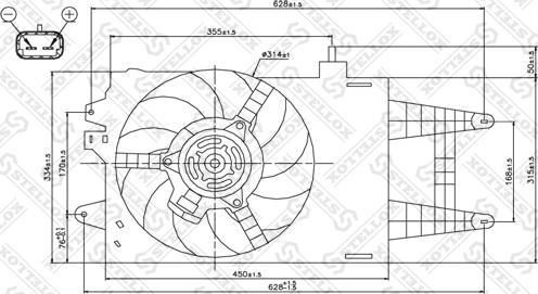 Stellox 29-99354-SX - Ventilators, Motora dzesēšanas sistēma ps1.lv