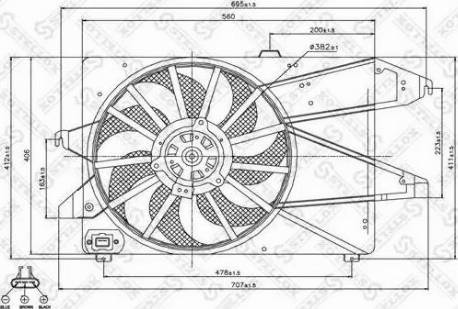 Stellox 29-99322-SX - Ventilators, Motora dzesēšanas sistēma ps1.lv