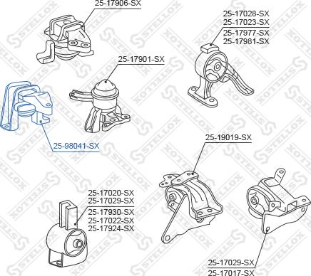 Stellox 25-98041-SX - Piekare, Dzinējs ps1.lv