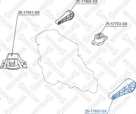 Stellox 25-17805-SX - Piekare, Dzinējs ps1.lv