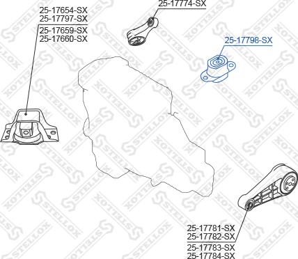 Stellox 25-17798-SX - Piekare, Dzinējs ps1.lv