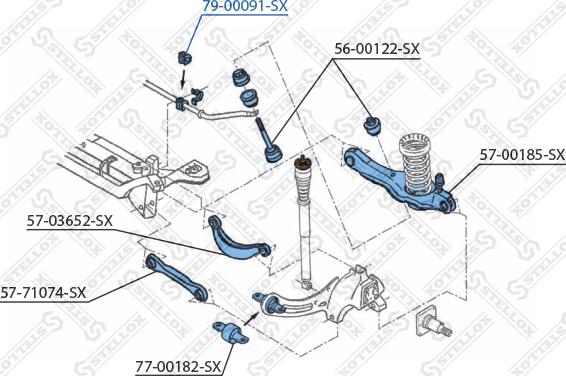 Stellox 79-00091-SX - Bukse, Stabilizators ps1.lv