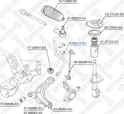 Stellox 79-00215-SX - Bukse, Stabilizators ps1.lv