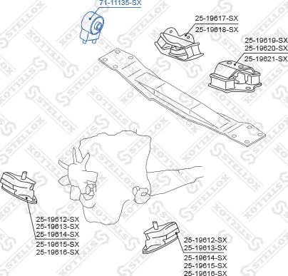 Stellox 71-11135-SX - Piekare, Dzinējs ps1.lv