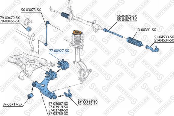 Stellox 77-00927-SX - Piekare, Šķērssvira ps1.lv