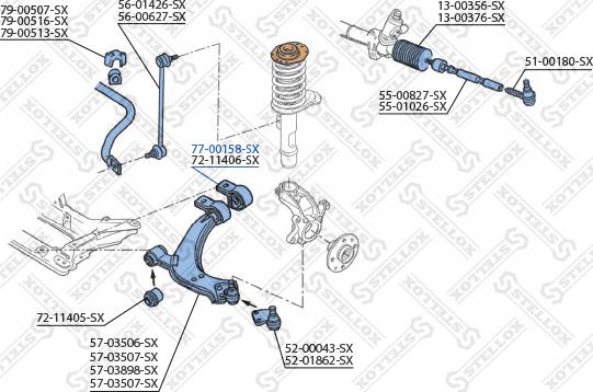 Stellox 77-00158-SX - Piekare, Šķērssvira ps1.lv