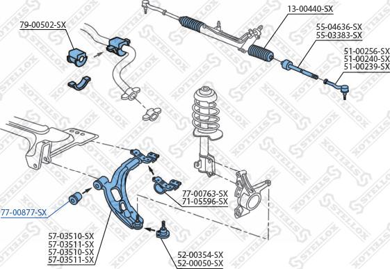 Stellox 77-00877-SX - Piekare, Šķērssvira ps1.lv