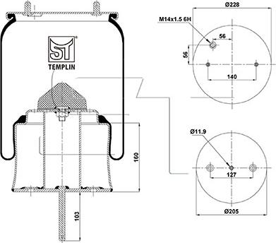 ST-Templin 04.060.6206.870 - Pneimoatsperes spilvens, Pneimopiekare ps1.lv