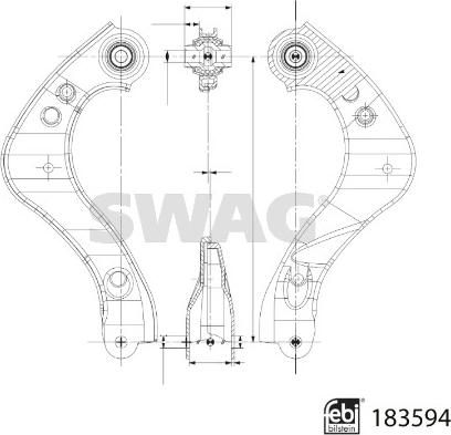 Swag 33 10 9061 - Neatkarīgās balstiekārtas svira, Riteņa piekare ps1.lv