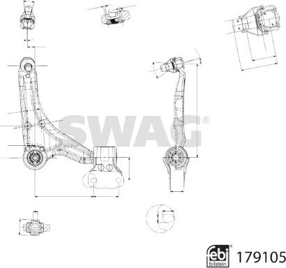 Swag 33 10 4801 - Neatkarīgās balstiekārtas svira, Riteņa piekare ps1.lv