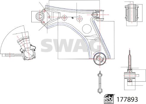 Swag 33 10 4356 - Neatkarīgās balstiekārtas svira, Riteņa piekare ps1.lv