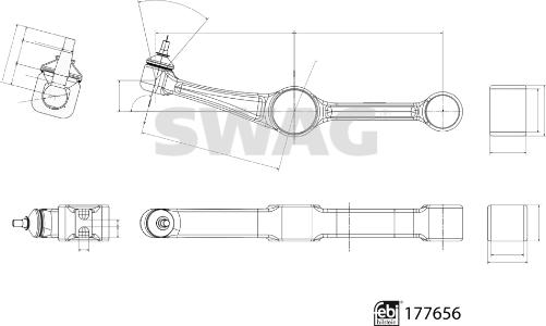 Swag 33 10 4238 - Neatkarīgās balstiekārtas svira, Riteņa piekare ps1.lv