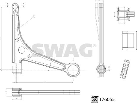 Swag 33 10 3271 - Neatkarīgās balstiekārtas svira, Riteņa piekare ps1.lv