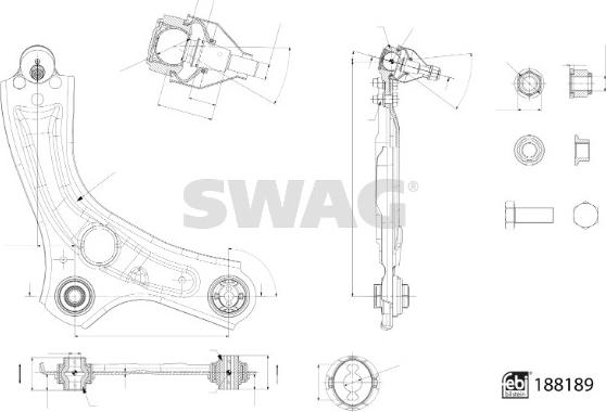 Swag 33 11 0580 - Neatkarīgās balstiekārtas svira, Riteņa piekare ps1.lv