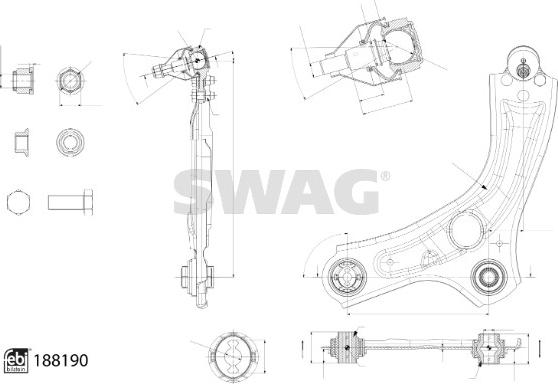 Swag 33 11 0581 - Neatkarīgās balstiekārtas svira, Riteņa piekare ps1.lv