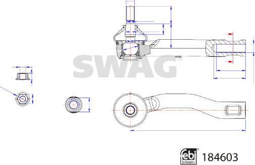 Swag 33 11 0088 - Stūres šķērsstiepņa uzgalis ps1.lv