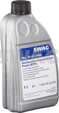 Swag 20 93 2600 - Automātiskās pārnesumkārbas eļļa ps1.lv