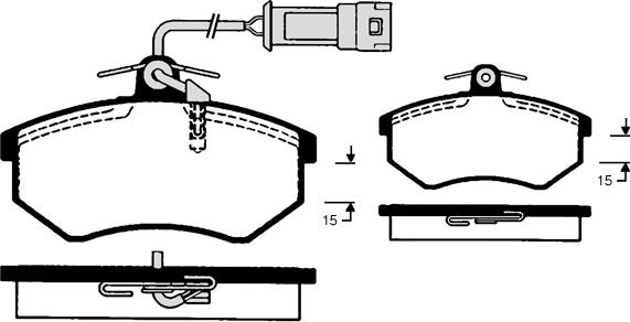 R Brake RB0836 - Bremžu uzliku kompl., Disku bremzes ps1.lv