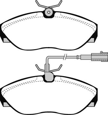 DJ Parts BP2534 - Bremžu uzliku kompl., Disku bremzes ps1.lv