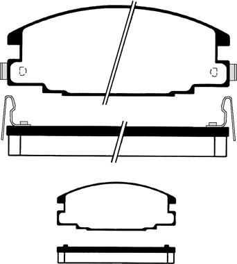 Magneti Marelli 363700203003 - Bremžu uzliku kompl., Disku bremzes ps1.lv