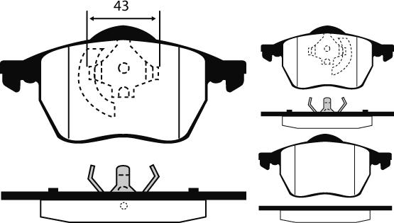 Brake Engineering PA1964 - Bremžu uzliku kompl., Disku bremzes ps1.lv