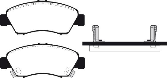 Japanparts JPA425AF - Bremžu uzliku kompl., Disku bremzes ps1.lv