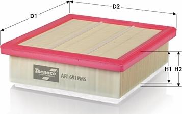 Tecneco Filters AR1691PMS - Gaisa filtrs ps1.lv