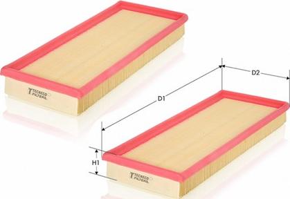 Tecneco Filters AR3698PMX2 - Gaisa filtrs ps1.lv