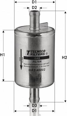 Tecneco Filters GAS46002 - Degvielas filtrs ps1.lv