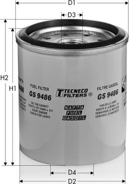 Tecneco Filters GS9486 - Degvielas filtrs ps1.lv