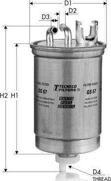 Tecneco Filters GS67 - Degvielas filtrs ps1.lv