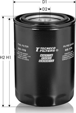 Tecneco Filters GS176 - Degvielas filtrs ps1.lv