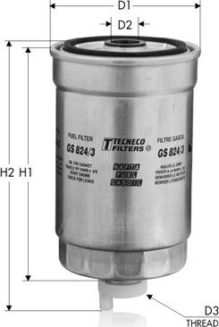 Tecneco Filters GS8845 - Degvielas filtrs ps1.lv