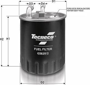 Tecneco Filters GS820/2 - Degvielas filtrs ps1.lv