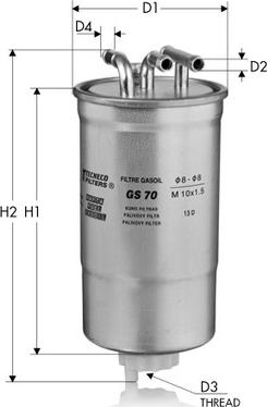 Tecneco Filters GS70 - Degvielas filtrs ps1.lv