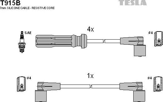 TESLA T915B - Augstsprieguma vadu komplekts ps1.lv