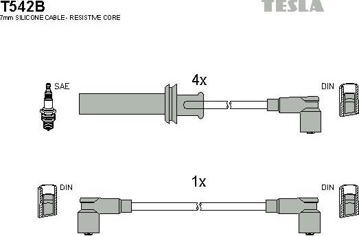 TESLA T542B - Augstsprieguma vadu komplekts ps1.lv
