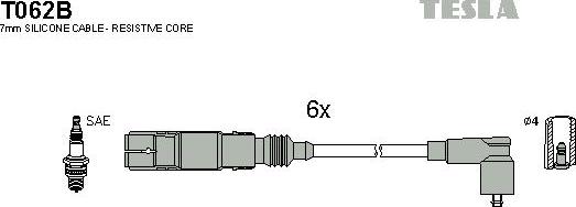 TESLA T062B - Augstsprieguma vadu komplekts ps1.lv