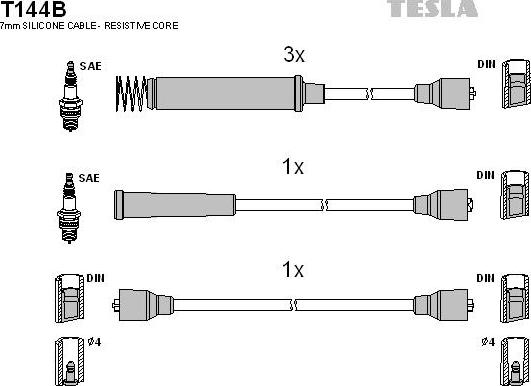 TESLA T144B - Augstsprieguma vadu komplekts ps1.lv