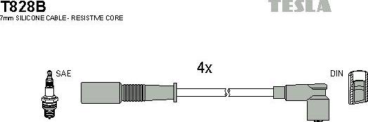 TESLA T828B - Augstsprieguma vadu komplekts ps1.lv