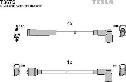 TESLA T367S - Augstsprieguma vadu komplekts ps1.lv