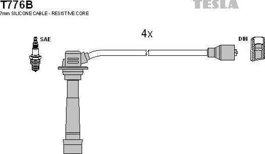 TESLA T776B - Augstsprieguma vadu komplekts ps1.lv