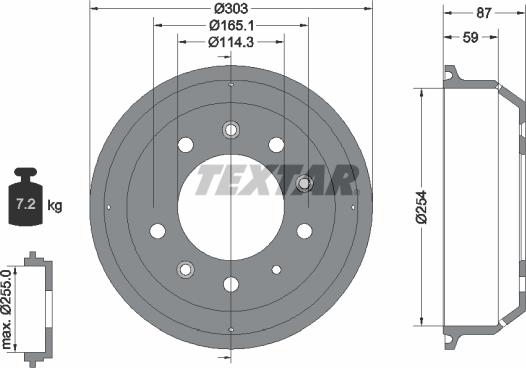 Textar 94028600 - Bremžu trumulis ps1.lv