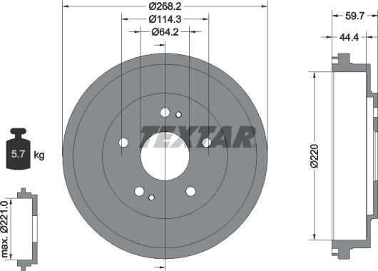 Textar 94023000 - Bremžu trumulis ps1.lv