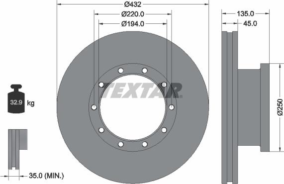 Textar 93058100 - Bremžu diski ps1.lv