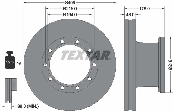 Textar 93067600 - Bremžu diski ps1.lv