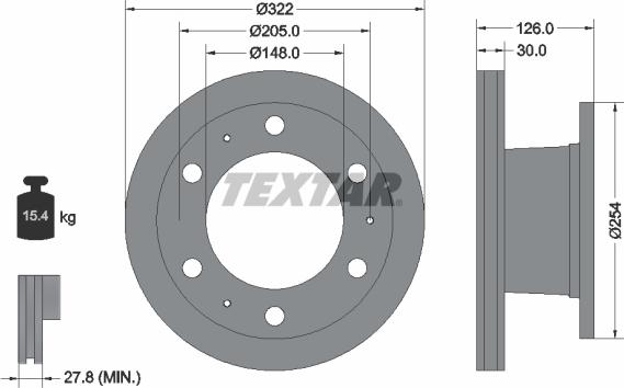 Textar 93084300 - Bremžu diski ps1.lv