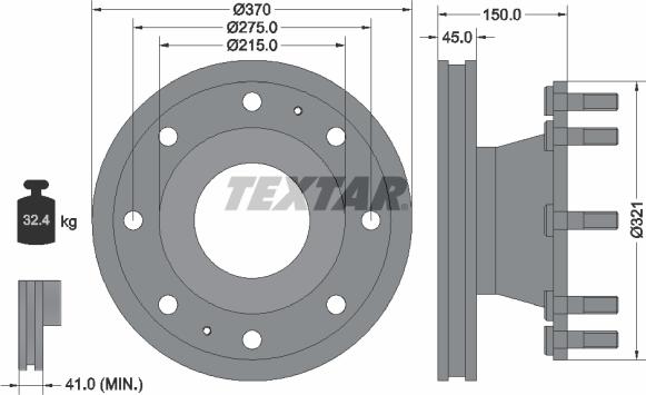 Textar 93085000 - Bremžu diski ps1.lv