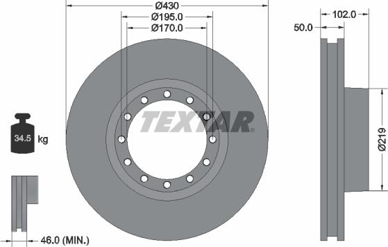 Textar 93085200 - Bremžu diski ps1.lv