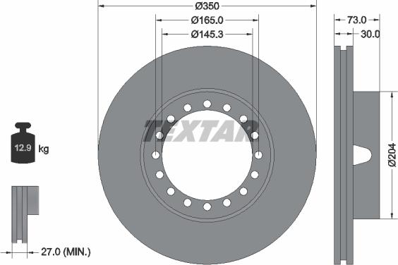 Textar 93086300 - Bremžu diski ps1.lv